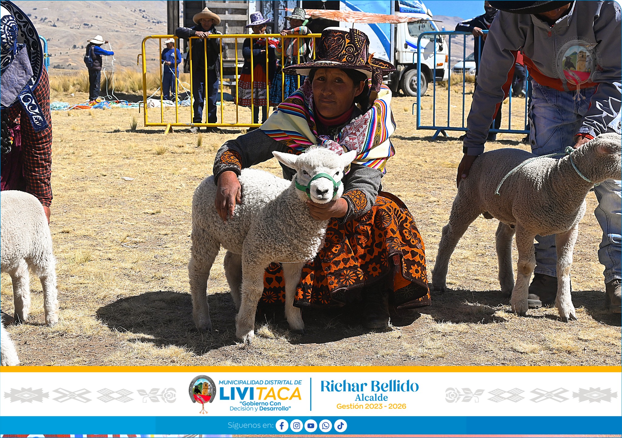 Presentación de crías nacidas por inseminación artificial en feria de Chusñapata