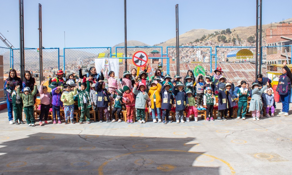 Niños de I.E.I. N° 1190 participan en campaña educativa “Semillitas de oro verde” para el cuidado de áreas verdes