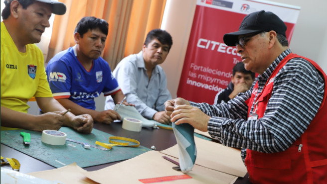 Foto de los trabajos realizando por personal del CITEccal Trujillo