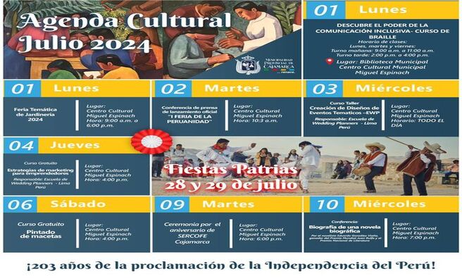 Este año celebramos 203 años de la proclamación de independencia del Perú.
