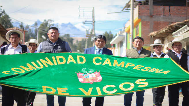 Director Regional de Transportes y Comunicaciones participa del 62° aniversario de fundación de la comunidad campesina de Vicos
