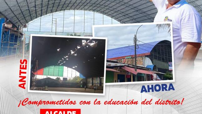 Renovación del techo de la loza deportiva de la I.E N°60743 ENTY LINARES SOTO