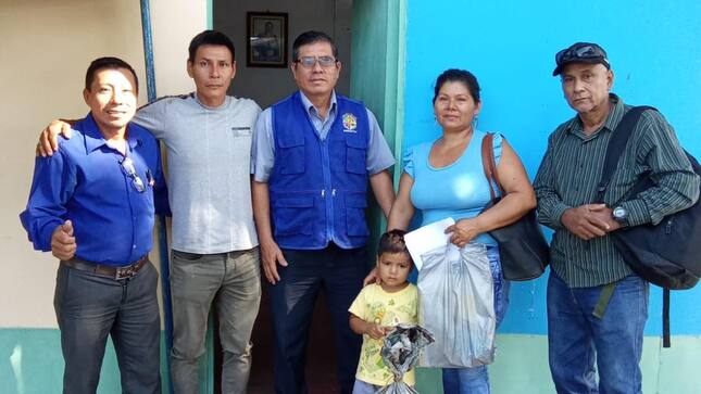 Apoyo con materiales a la iglesia Evangelica Misión Peña Blanca