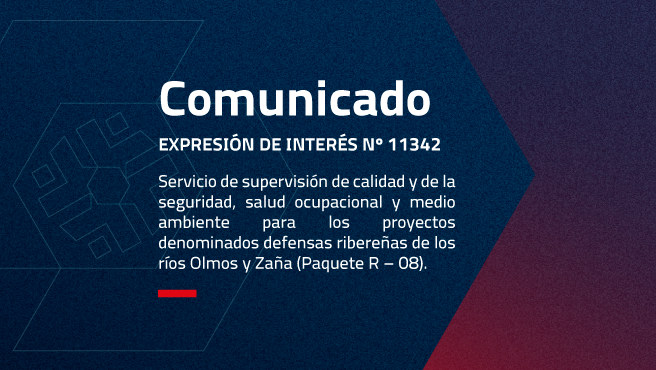 “SERVICIO DE SUPERVISIÓN DE CALIDAD Y DE LA SEGURIDAD, SALUD OCUPACIONAL Y MEDIO AMBIENTE PARA LOS PROYECTOS DENOMINADOS DEFENSAS RIBEREÑAS DE LOS RÍOS OLMOS Y ZAÑA (PAQUETE R – 08)”