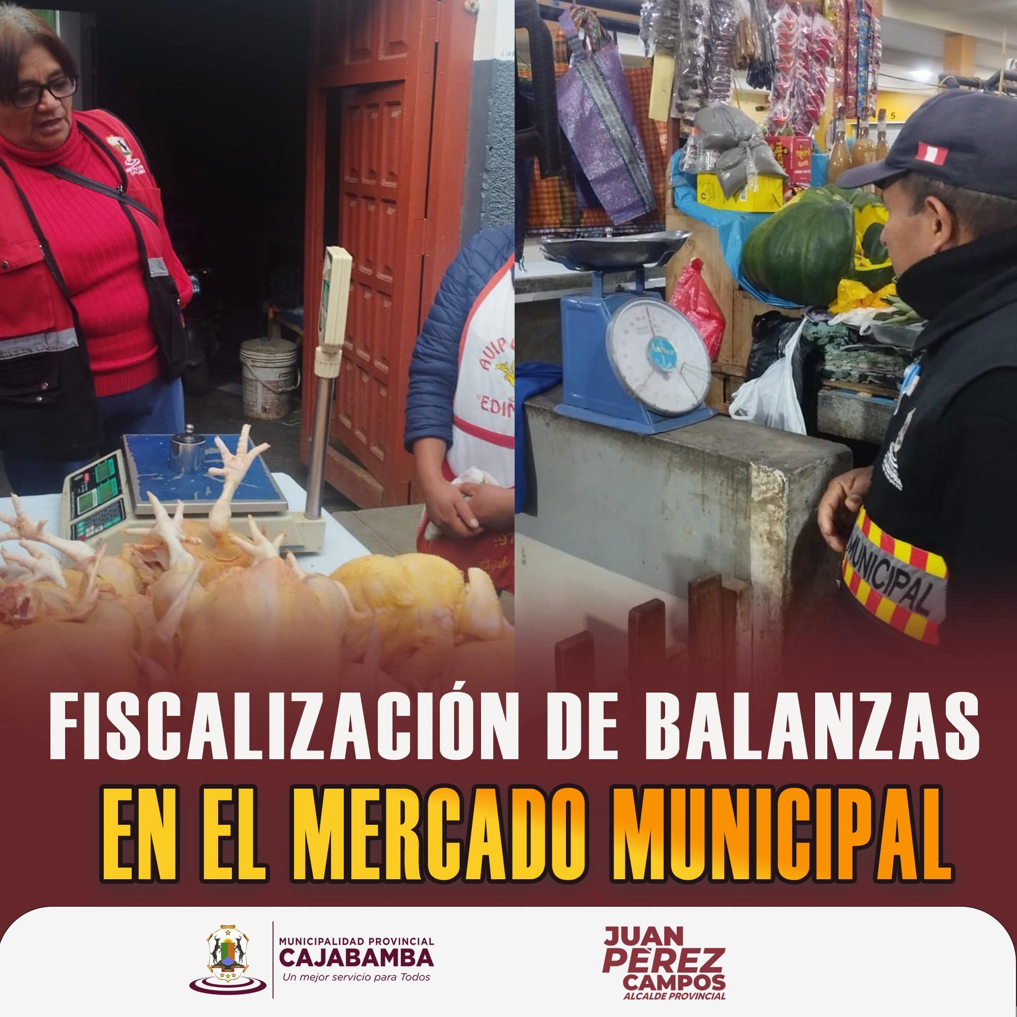 Fiscalización de balanzas en el mercado municipal