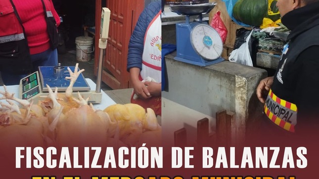 Fiscalización de balanzas en el mercado municipal