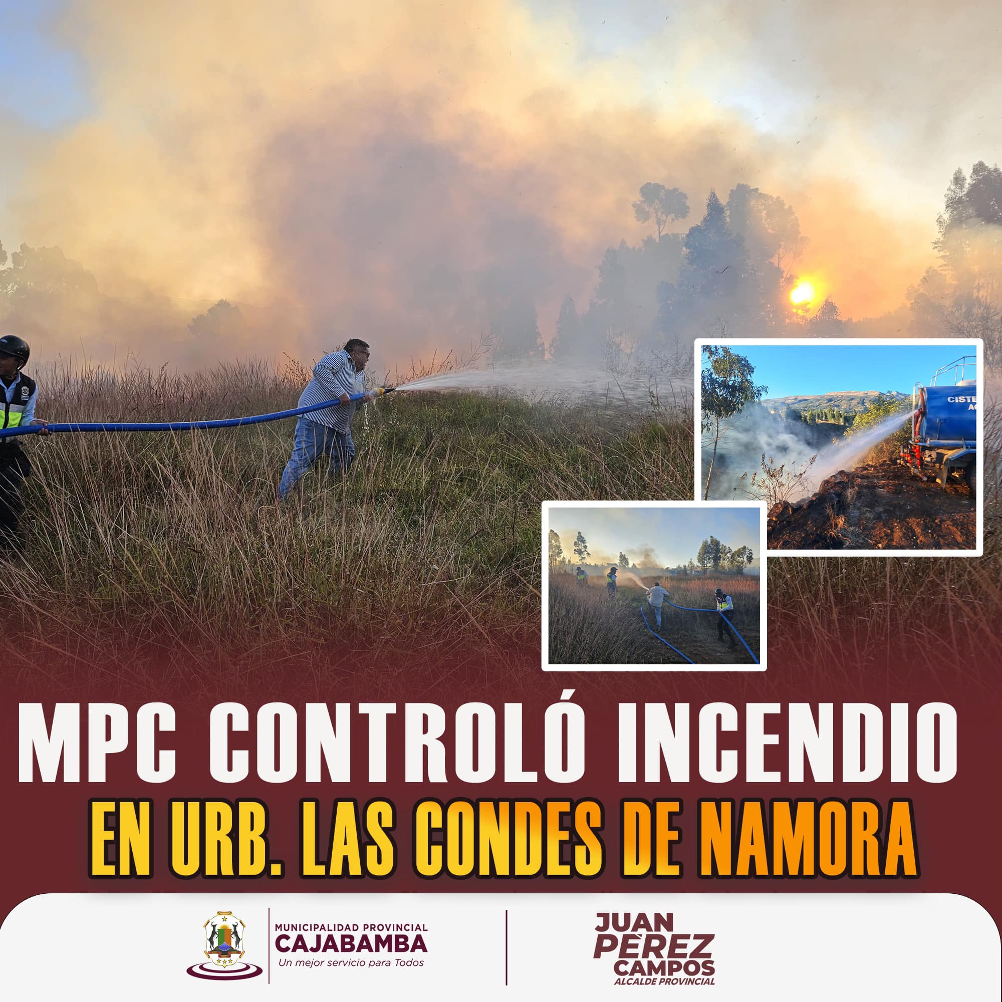 MPC controló incendio en urb. Las condes de Namora