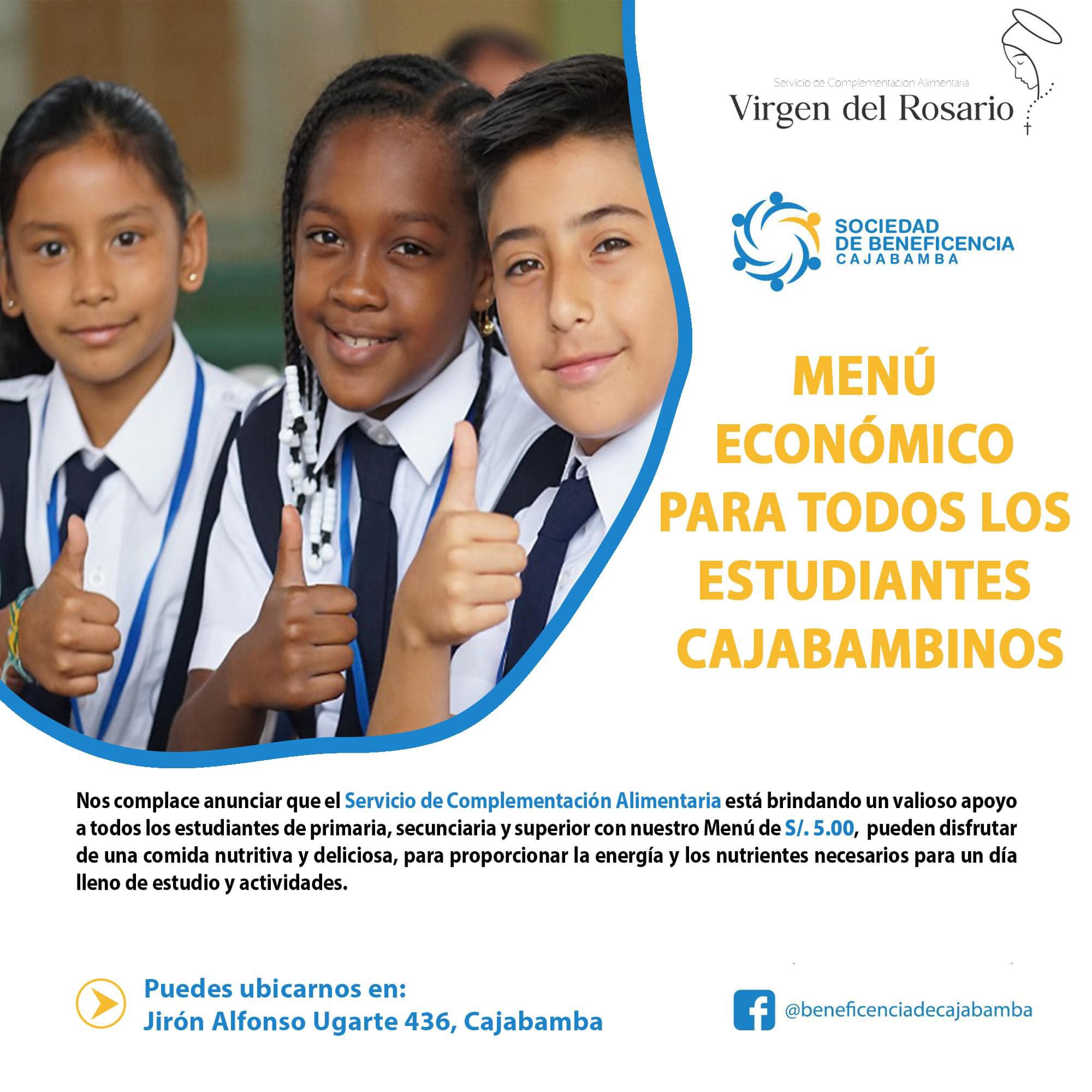 ¡Menú Económico para Todos los Estudiantes Cajabambinos!