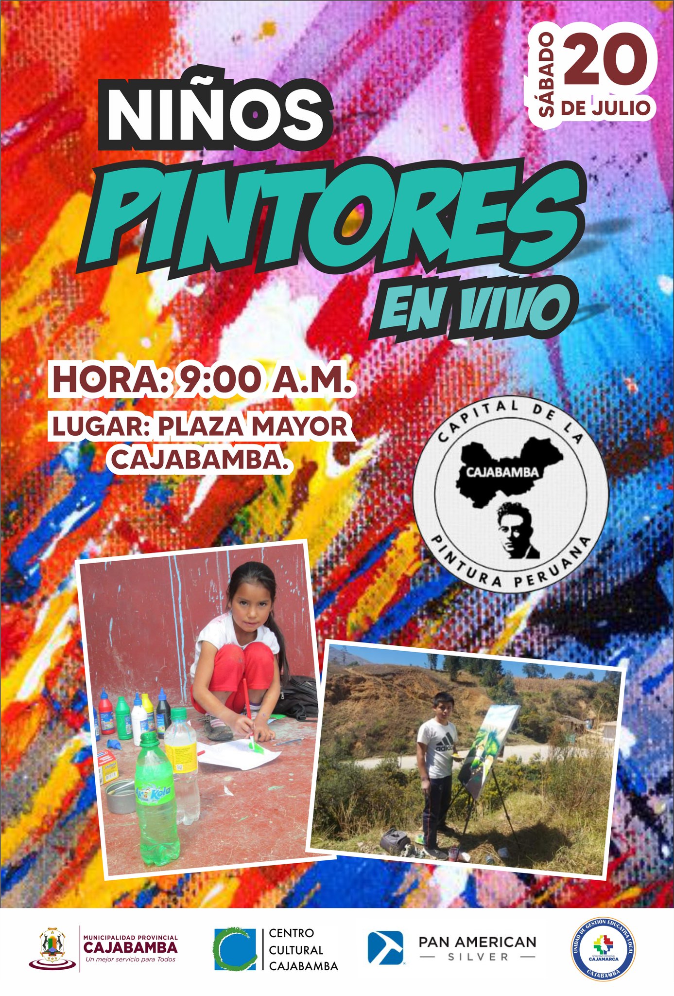 Niños pintores en vivo