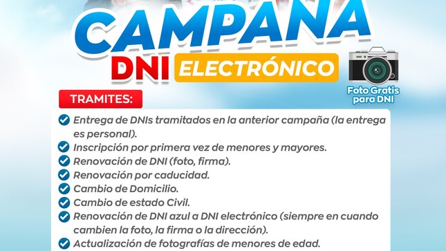 Gran campaña de DNI electrónico gratuito para menores de edad y adultos