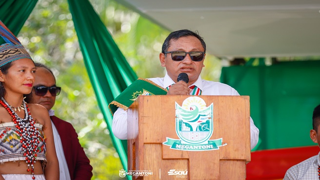 Con sesiรณn solmene y gran desfile cรญvico militar, Megantoni celebra su octavo aniversario.