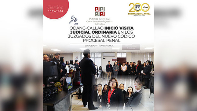 ODANC-Callao inició visita judicial ordinaria en los Juzgados del Nuevo Código Procesal Penal