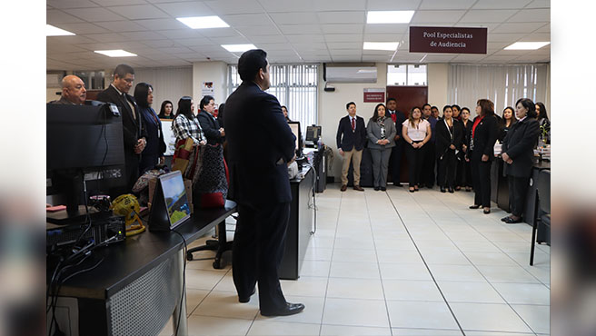 jefa de ODANC-Callao inició visita judicial ordinaria en los Juzgados del Nuevo Código Procesal Penal