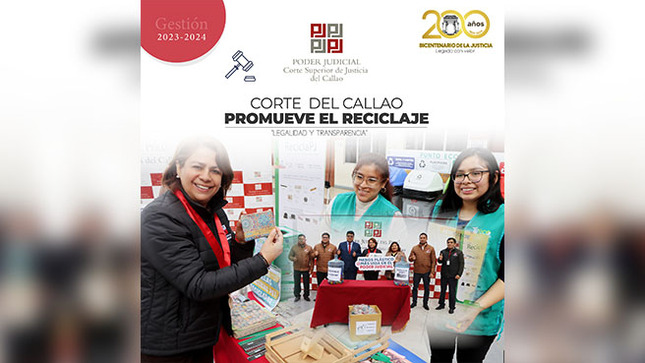 Corte Superior de Justicia del Callao promueve el reciclaje