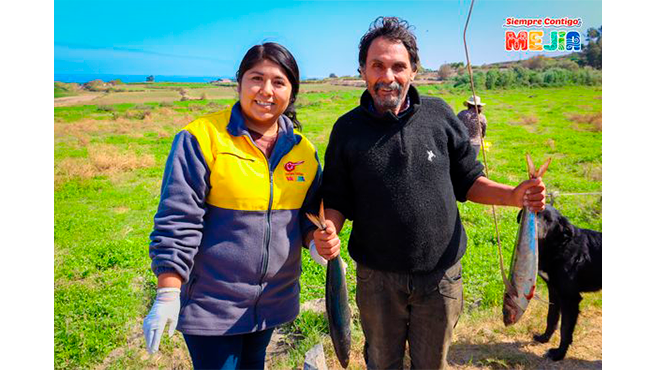 Municipalidad de Mejía entrega pescado fresco a pobladores de la zona rural y urbana del distrito