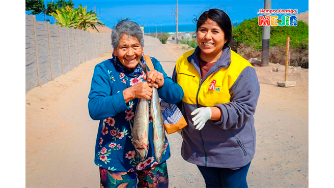 Municipalidad de Mejía entrega pescado fresco a pobladores de la zona rural y urbana del distrito