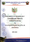 Vista preliminar de documento REGLAMENTO  DE ORGANIZACIÓN Y FUNCIONES DEL COMITÉ DE ADMINISTRACIÓN DEL PVL DE LA MUNICIPALIDAD DISTRITAL DE HUAYOPATA