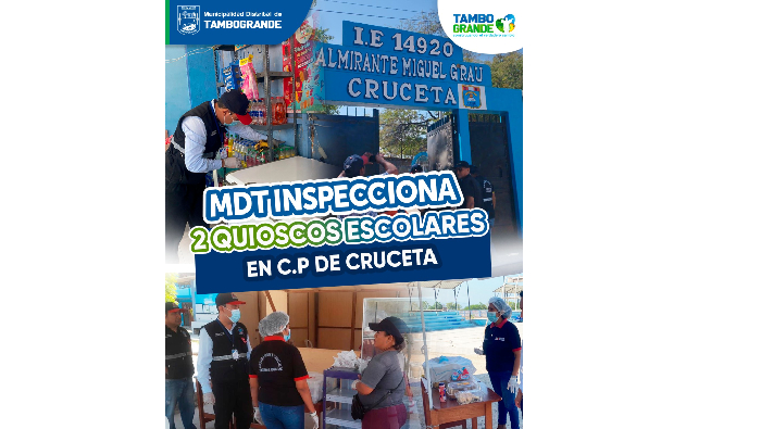 𝐌𝐃𝐓 inspecciona dos quioscos escolares en C.P Cruceta