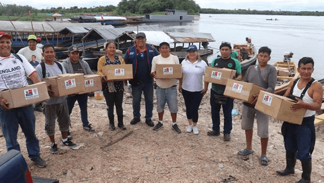 Muni Maynas entregó 9 mil alevinos de Gamitana en el Caserío Santa Clara