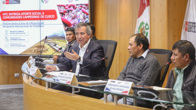 Aeropuerto de Chinchero: MTC transfiere más de S/3.3 millones a comunidades campesinas