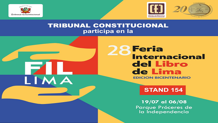 Por segundo año consecutivo, el Tribunal Constitucional participará en la Feria Internacional del Libro a realizarse del 19 de julio al 6 de agosto