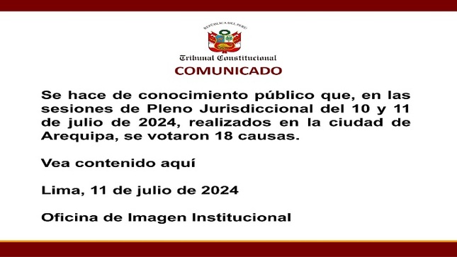 Comunicado julio