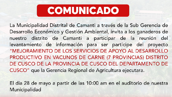 Atención Ganaderos de Camanti