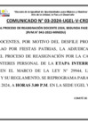 Vista preliminar de documento COMUNICADO N° 03-2024-UGEL-V-CRD_ ADJUDICACIÓN REASIGNACIÓN DOCENTE - ETAPA INTERREGIONAL