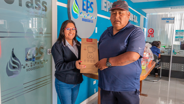 -  En el marco de la campaña Pago Puntual, la EPS Moquegua realizará el sorteo de electrodomésticos el próximo miércoles 31 de julio de forma virtual a las 10:30 a.m. a través de la página de Facebook de la entidad, EPS Moquegua S.A.