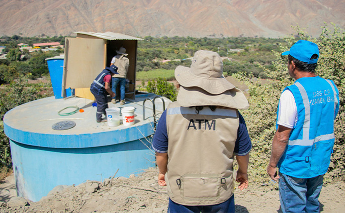 Municipalidad realiza asistencia técnica y control de calidad de agua en la JASS de la zona rural.