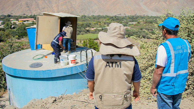 Municipalidad realiza asistencia técnica y control de calidad de agua en la JASS de la zona rural.