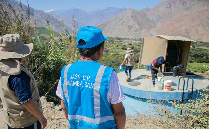 Municipalidad realiza asistencia técnica y control de calidad de agua en la JASS de la zona rural.