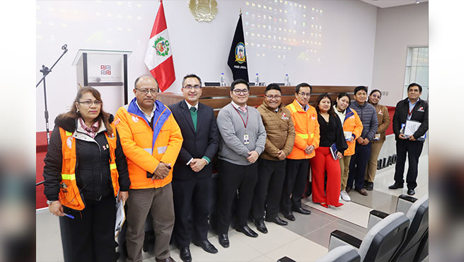 Corte Superior del Callao conformó comisión de gestión de riesgo de desastres y como parte de su rol de preparación y preventivo se dio una charla de inducción dictada por especialistas del COER Callao.