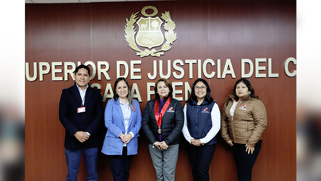 Autoridades de la Corte Superior de Justicia del Callao y del Programa Aurora suman esfuerzos para fortalecer la labor de los Espacios Comunitarios que funcionan en 4 distritos del Callao