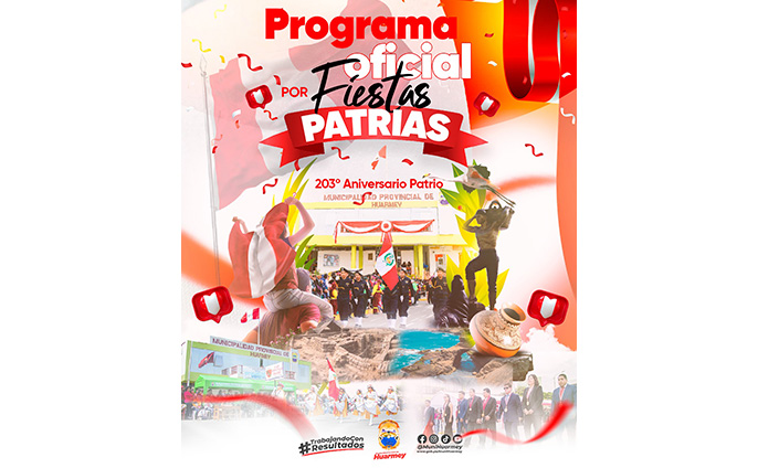 Programa oficial por Fiestas Patrias.
