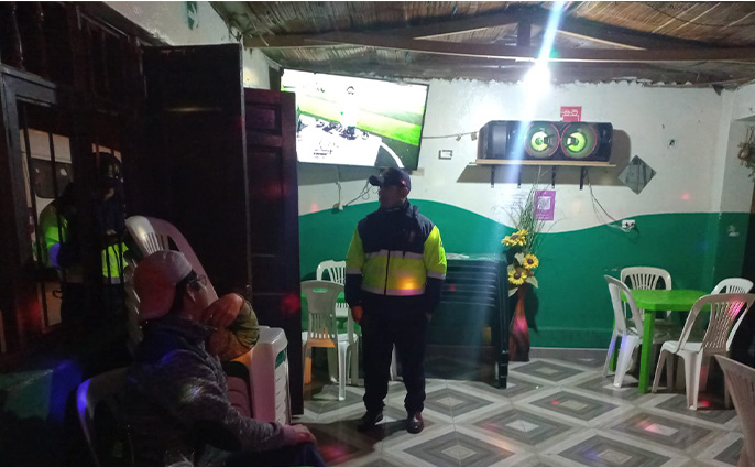 Continúan los operativos inopinados en los establecimientos comerciales y locales nocturnos de la cuidad de Huarmey.