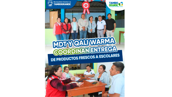 𝑴𝑫𝑻 y Qali warma coordinan entrega de productos frescos a escolares