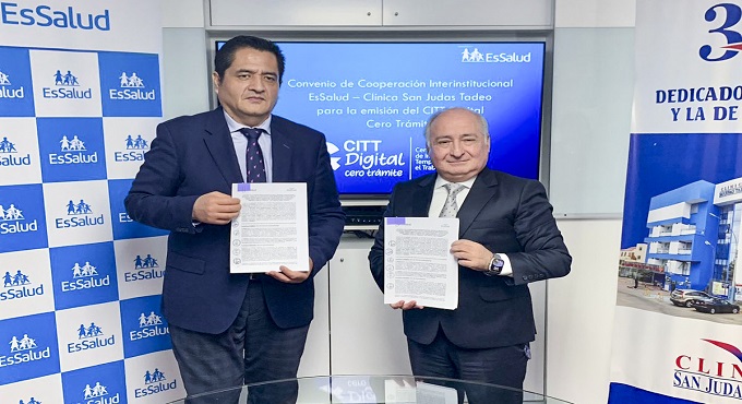 EsSalud celebra convenio con Clínica San Judas Tadeo para la emisión de Certificados de Incapacidad Temporal para el Trabajo – CITT