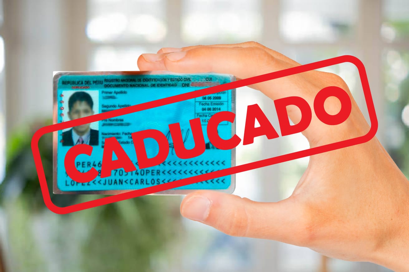 Imagen referencial de un DNI caduco