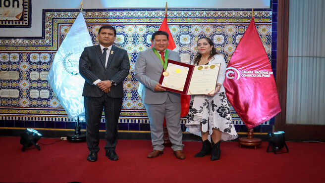 DRTC es condecorada con el Premio Nacional a la Institución excelencia 2024 por la Cámara Nacional de Comercio del Perú