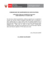 Vista preliminar de documento 9.COMUNICADO - SUSPENSIÓN DE CONVOCATORIA