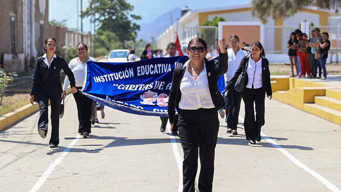 Imagen del Desfile Institucional por el aniversario de la Institución Educativa Inicial "058 Niño Jesús".