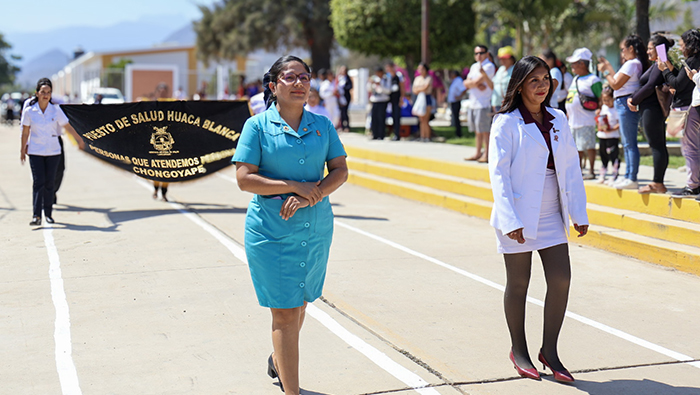 Imagen del Desfile Institucional por el aniversario de la Institución Educativa Inicial "058 Niño Jesús".