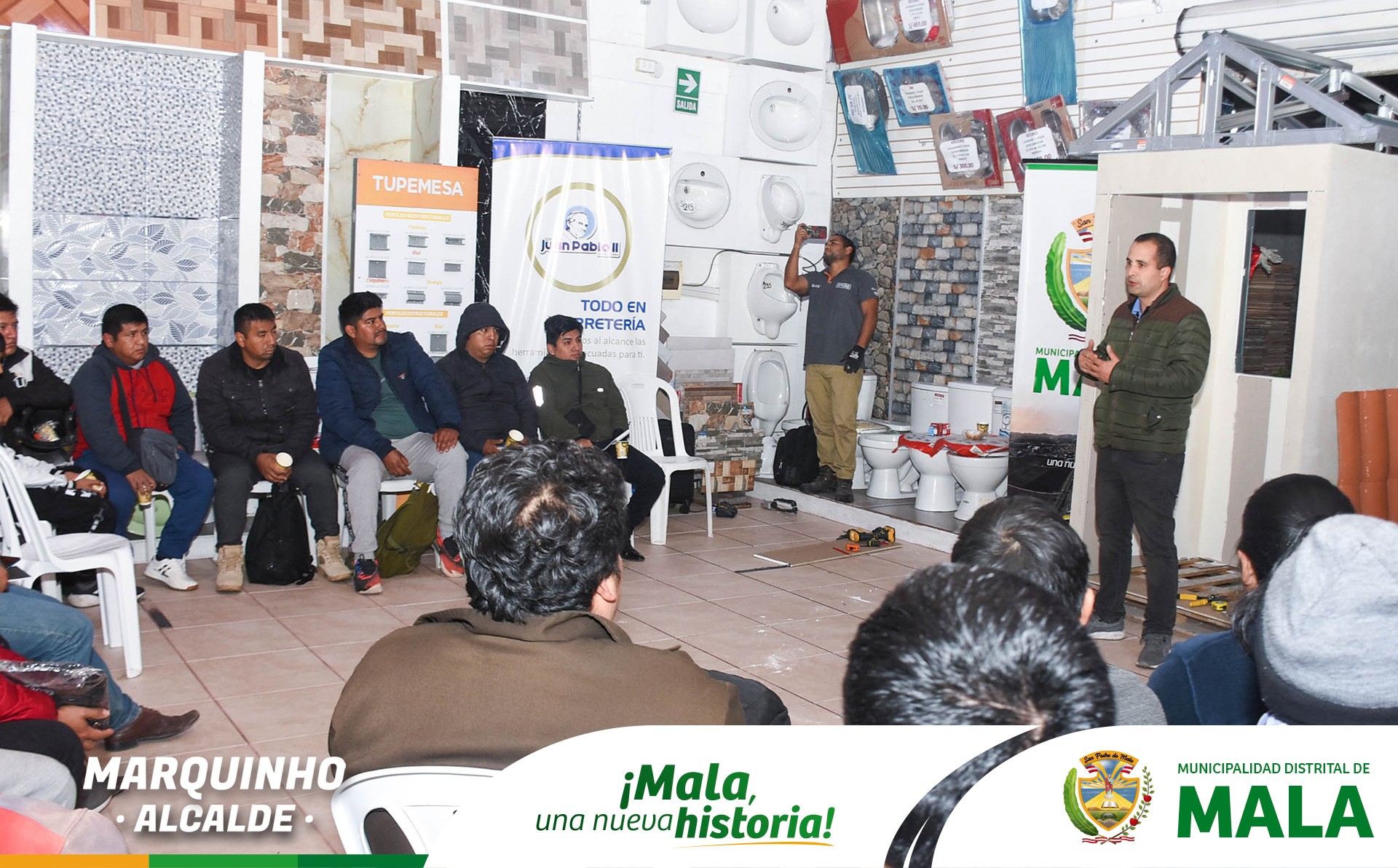 Última Capacitación de Formación Profesional del Programa Empleo para Todos con el Tema Aprende a Construir con Sistema Drywall