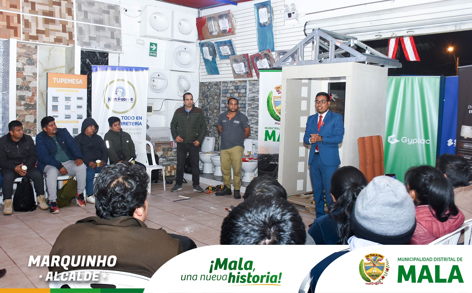 Última Capacitación de Formación Profesional del Programa Empleo para Todos con el Tema Aprende a Construir con Sistema Drywall
