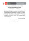 Vista preliminar de documento 9.COMUNICADO - SUSPENSIÓN DE CONVOCATORIA 