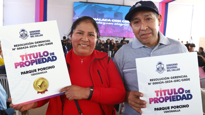 Gobierno Regional del Callao entrega títulos de propiedad a familias porcicultoras y kits de pesca a las asociaciones artesanales pesqueras