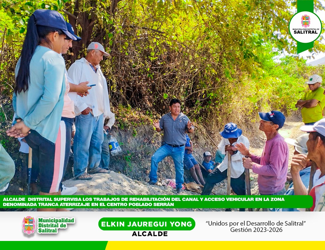 Alcalde distrital supervisa los trabajos de rehabilitación del canal y acceso vehicular el la zona denominada Tranca Aterrizaje en el Centro