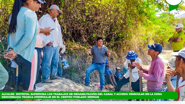 Alcalde distrital supervisa los trabajos de rehabilitación del canal y acceso vehicular el la zona denominada Tranca Aterrizaje en el Centro