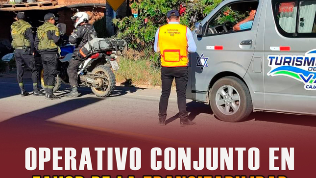 se llevó a cabo un operativo conjunto entre la Policía Nacional del Perú y la Municipalidad Provincial de Cajabamba